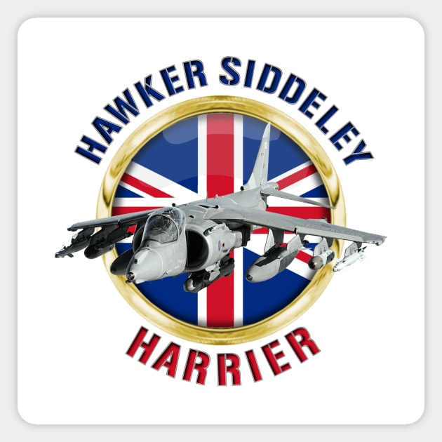 RAF Hawker Siddeley Harrier Sticker by MilMerchant